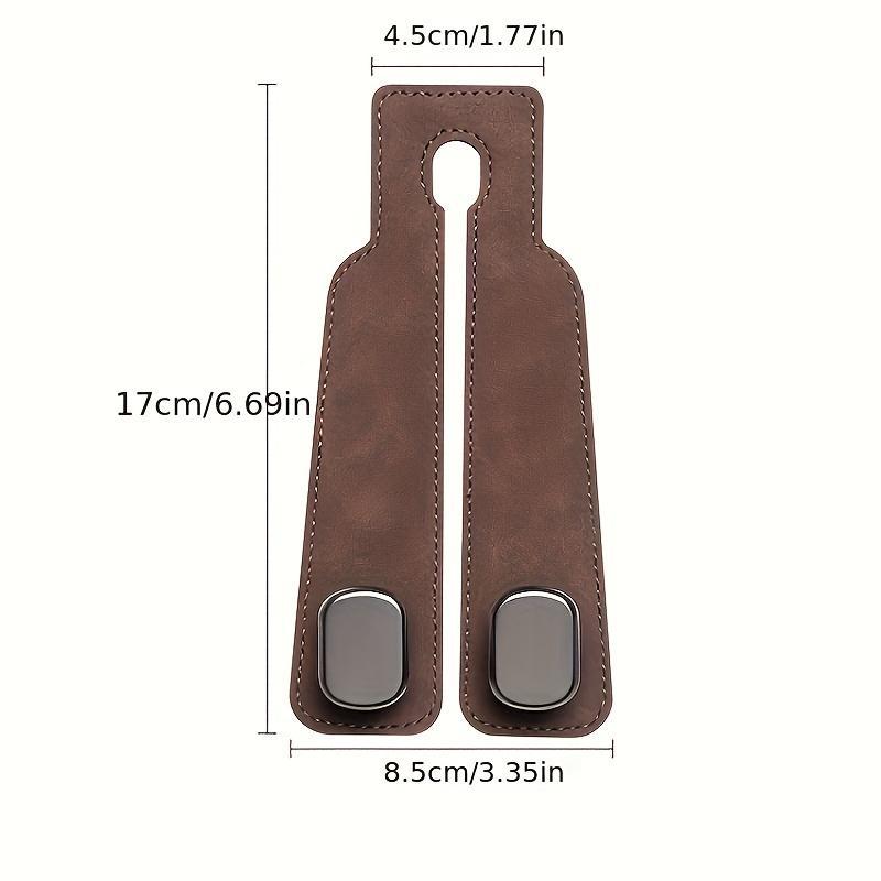 Car Seat Back Storage Hook, 1 Count PU Leather Car Seat Back Hidden Hook, Multipurpose Durable Hooks, Car Interior Accessories