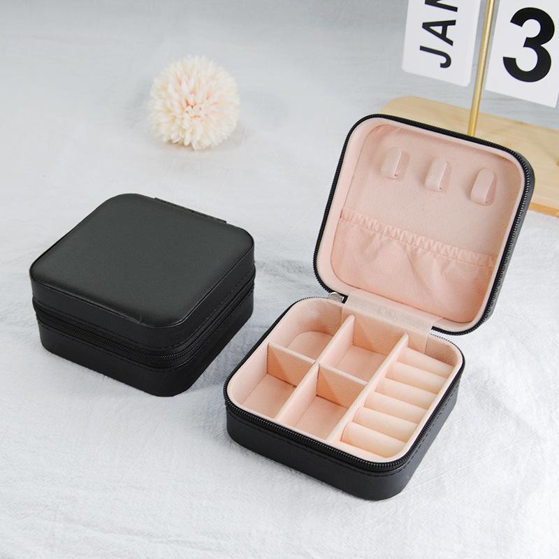 Jewelry Box Children Can Use Multifunctional Portable Flip Flannel Jewelry Earrings Ear Studs Accessories Storage Box