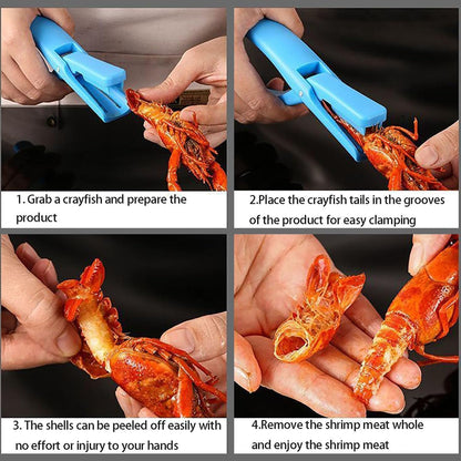 2Pcs Crawfish Peeler, Crawfish Shucker, Crawfish Sheller Tool for Peeling Cooked Shrimp Tails, Portable Crawfish Peeling device, Household Restaurant Easily Remove (2)