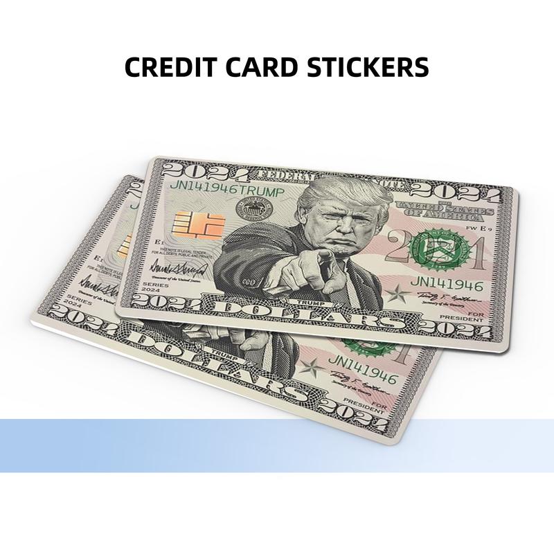 4 PCS/SET Donald Trump 2024 Bill Credit Card Sticker, Debit Card Skin Cover, Credit Card Skin Cover - Stylish Card Stickers for Debit Cards and Credit Cards - Credit Card Cover (Donald Trump)