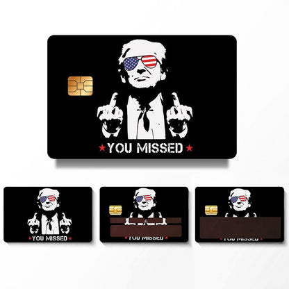 4 PCS/SET Donald Trump 2024 Bill Credit Card Sticker, Debit Card Skin Cover, Credit Card Skin Cover - Stylish Card Stickers for Debit Cards and Credit Cards - Credit Card Cover (Donald Trump)