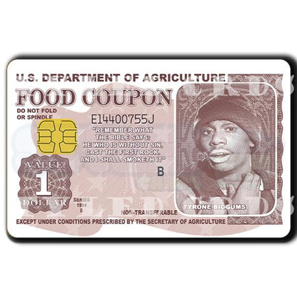 10pcs funny tyrone biggums debit card sticker