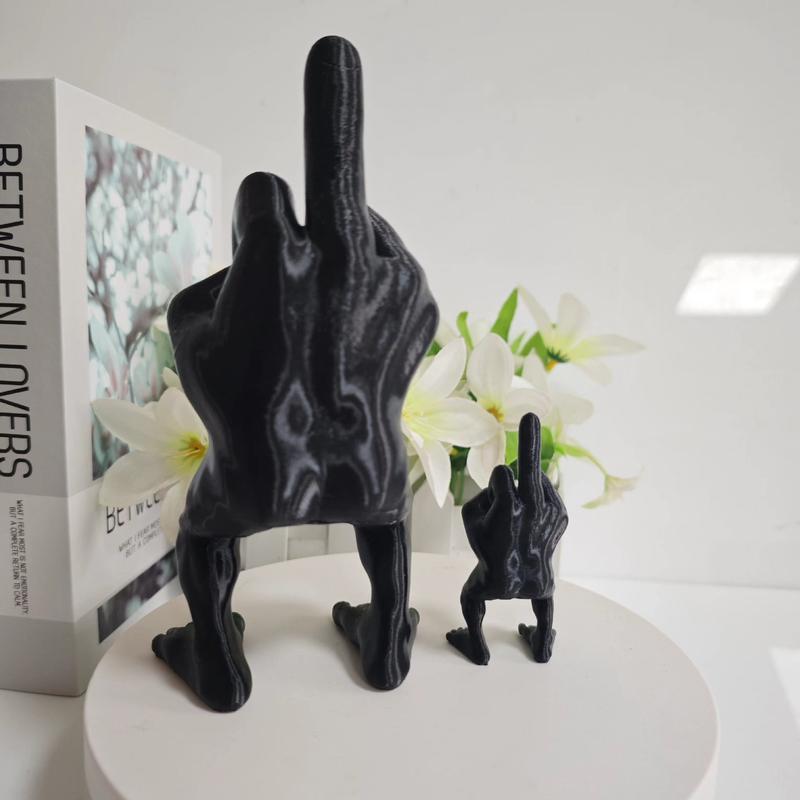 Middlefingerfigure with Legs Middle Finger Funny Desk Decorations 3D Printing Gift Home Plastic