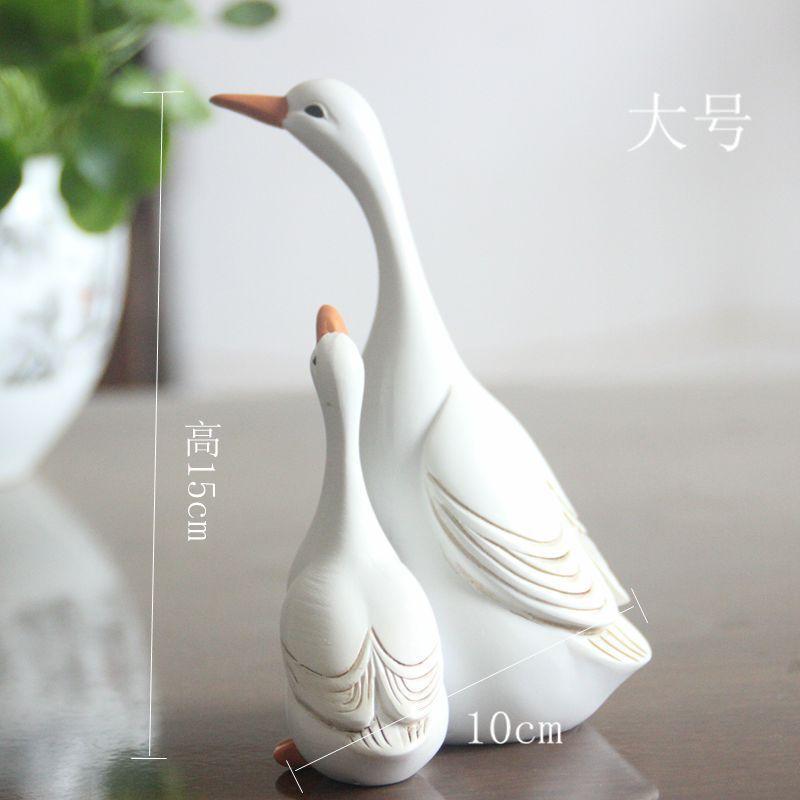 Decorative Resin Crafts Simulation Mother and Child Duck Garden Decoration Micro Landscape Ornaments garden statue