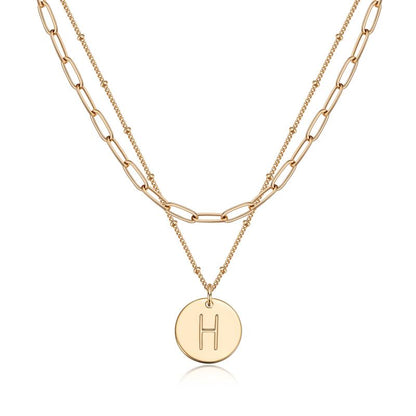 Personalized Initial Necklaces for Women Dainty Layered Necklace with 14K Gold Plating necklace Perfect gift