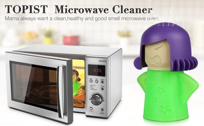 Angry Mama Microwave Cleaner Angry Mom Microwave Oven Steam Cleaner and Disinfects With Vinegar and Water for Kitchens, Steamer Cleaning Equipment Cleans the Crud in Minutes