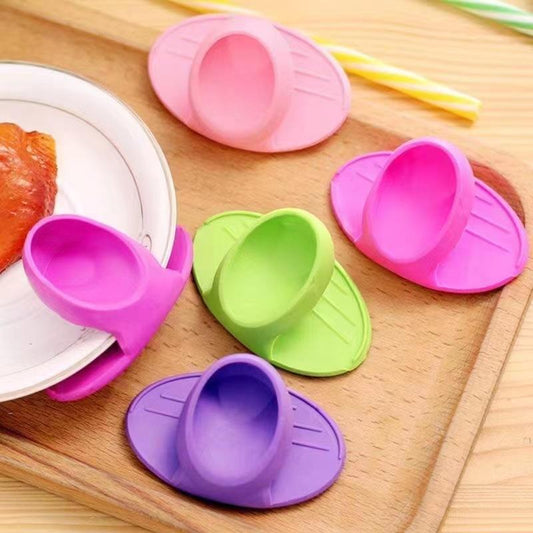 3pcs New Silicone Insulated Finger Cover for Home Kitchen Thickened High Temperature and Heat Resistant Gloves Wholesale Microwave Oven Bowl Picking