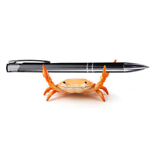 Realistic Crab Shaped Pen Holder, 1 Count Creative Cute Desktop Pen Stand, Decorative Desk Ornament for Office and Home, Desk Accessories, Summer Gifts, Office Stationery Supplies, Room Decor, Fall Decor, Birthday Gifts