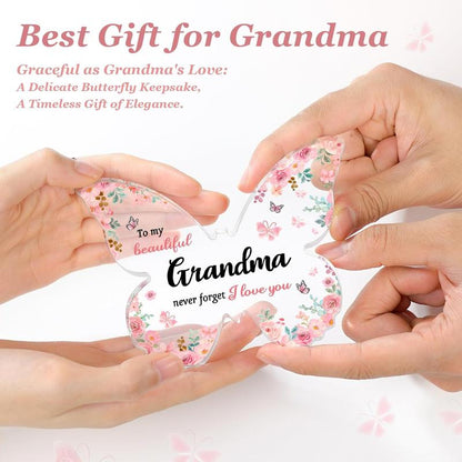 Butterfly Acrylic Plaque Decor - Mothers Day Christmas Grandparent Day Gift for Grandma Grandmother Nana, mask tyler the creator