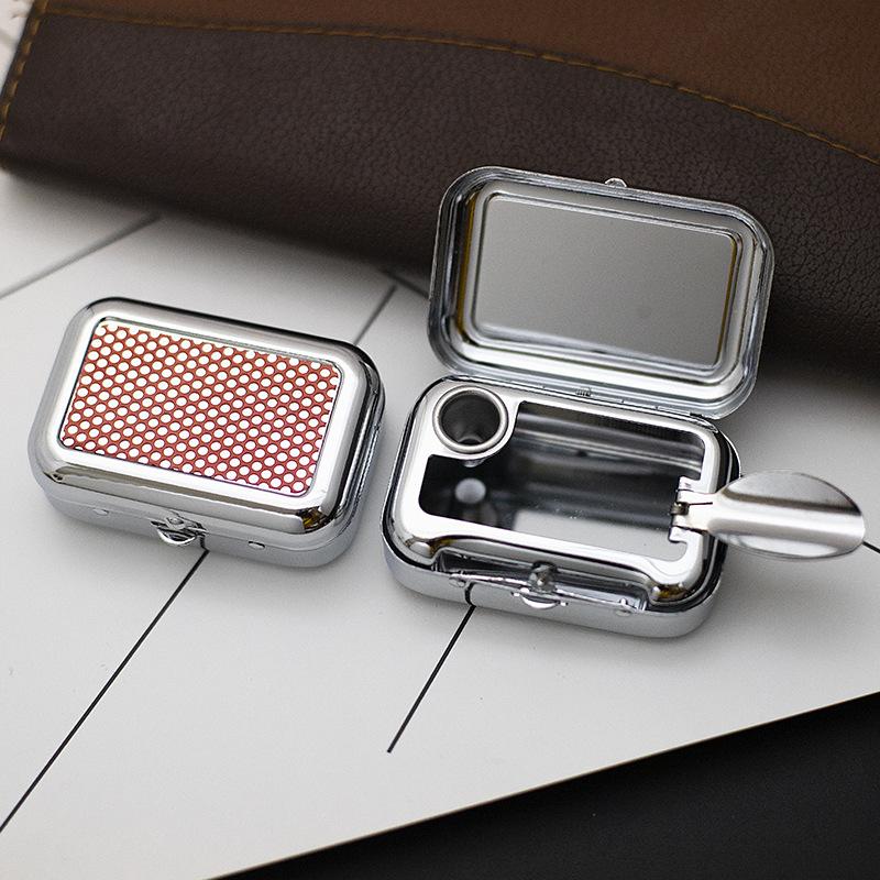 Creative Personalized Trend Mini Portable Pocket Ashtray Fashion Outdoor Travel Carry-on Cover Ashtray