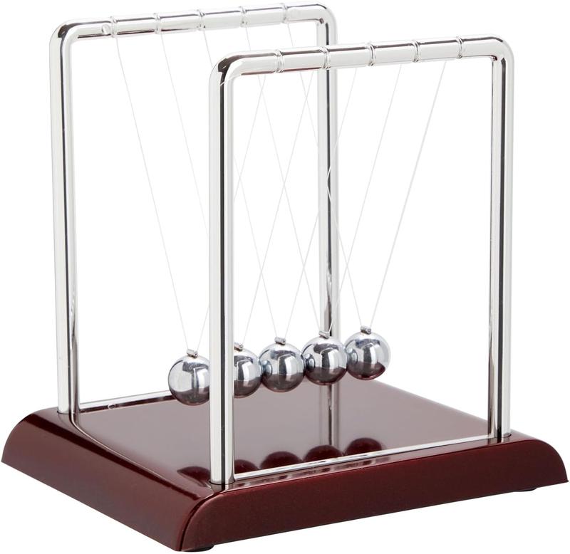 Newton's Cradle Balance Pendulum, Physics Learning Desk Toy, Swinging Kinetic Balls for Home, Office Decoration, Stress Relief, Fun Science Fidget Accessories