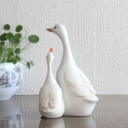 Decorative Resin Crafts Simulation Mother and Child Duck Garden Decoration Micro Landscape Ornaments garden statue