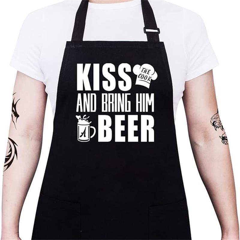 Cookout Apron No Bitchin In My Kitchen Grilling Baking Cooking Gift for Her Mom Funny Aprons Funny Food Apron Novelty Cooking Aprons for Men Black