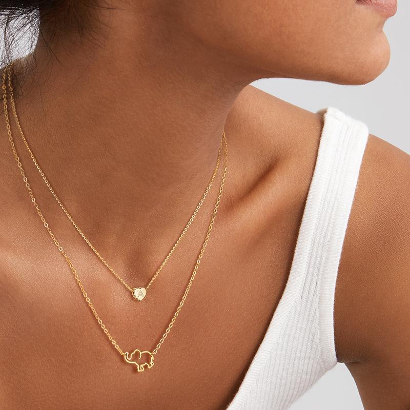 Gold Initial Heart Necklace Handmade Dainty Personalized Letter Heart Choker Necklace Gift For Women Necklace Jewelry