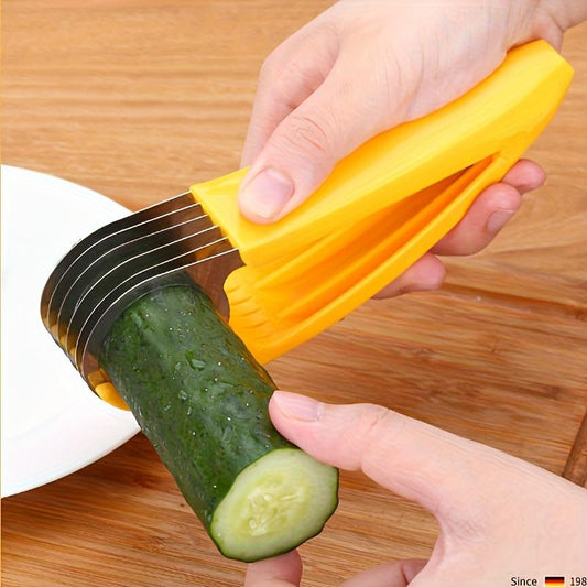 Stainless Steel Banana and Cucumber Slicer-Perfect for Barbecue and Outdoor Cooking, Food Safe Kitchen Gadgets