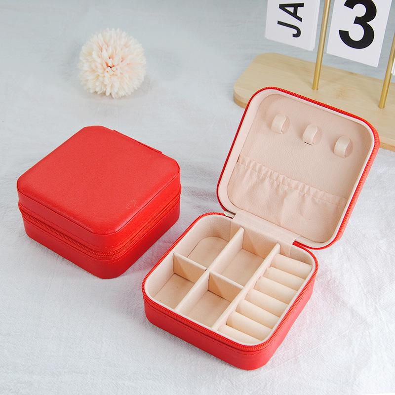 Jewelry Box Children Can Use Multifunctional Portable Flip Flannel Jewelry Earrings Ear Studs Accessories Storage Box