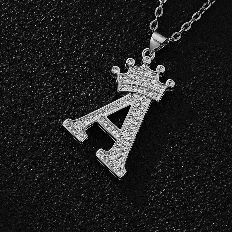 Crown Initial Neckleace