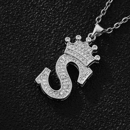 Crown Initial Neckleace