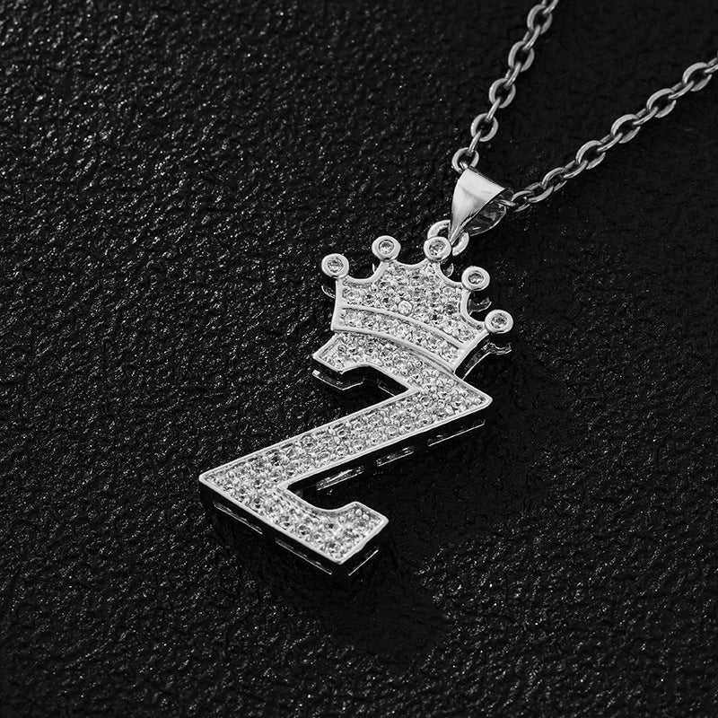 Crown Initial Neckleace