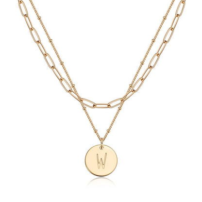 Personalized Initial Necklaces for Women Dainty Layered Necklace with 14K Gold Plating necklace Perfect gift