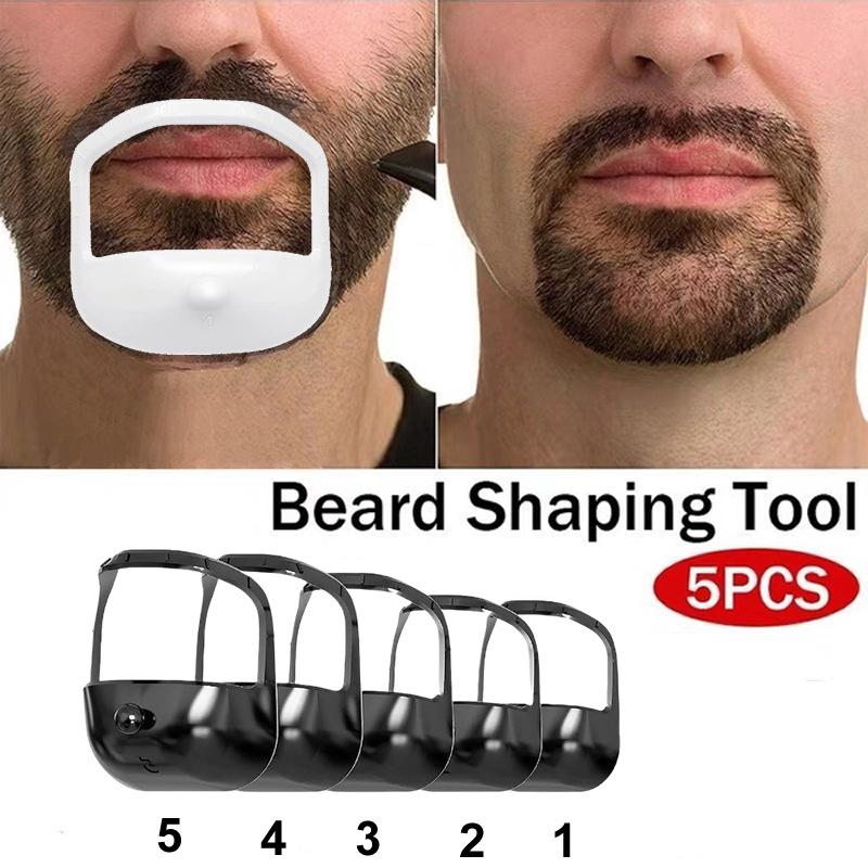 Beard Modeling Template 5-Piece Beard Modeling Template 5PCs Beard Guide