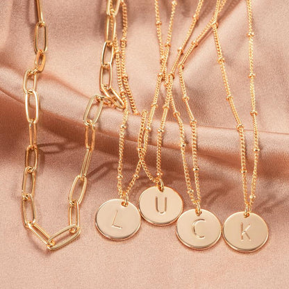 Personalized Initial Necklaces for Women Dainty Layered Necklace with 14K Gold Plating necklace Perfect gift