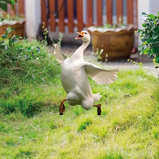 A Cute Goose Acrylic Garden Stake Lawn Bonsai Decoration Floor Outlet Flowerpot Embellishment Beautification Props