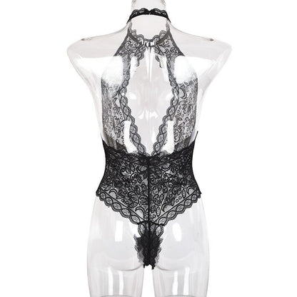 2025 New Arrival - Couple's Sexy Fashion Bodysuit with Lace Edging, Hollow Out, V-Neck, and Backless Design