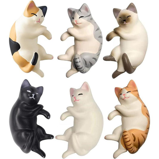 Cute 6 Pack Fun Cat Refrigerator Magnets Office Magnet Cute Magnets for Fridge 3D Cat Refrigerator Magnet Set 6 Pack,Decoration for Kitchen,House,Office,Whiteboard the original paige poster