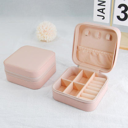 Jewelry Box Children Can Use Multifunctional Portable Flip Flannel Jewelry Earrings Ear Studs Accessories Storage Box