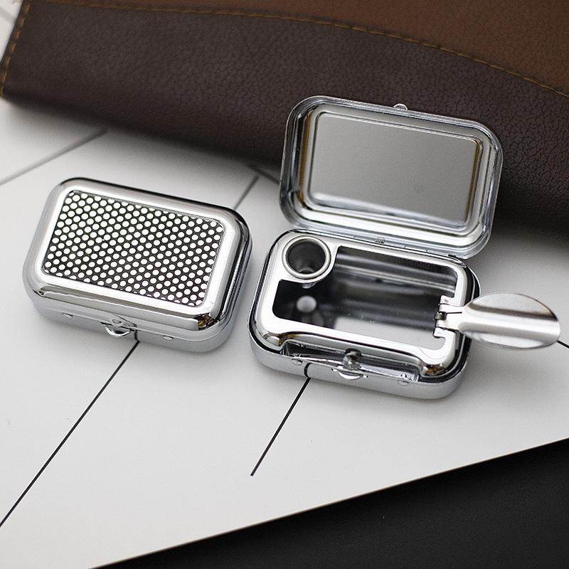 Creative Personalized Trend Mini Portable Pocket Ashtray Fashion Outdoor Travel Carry-on Cover Ashtray