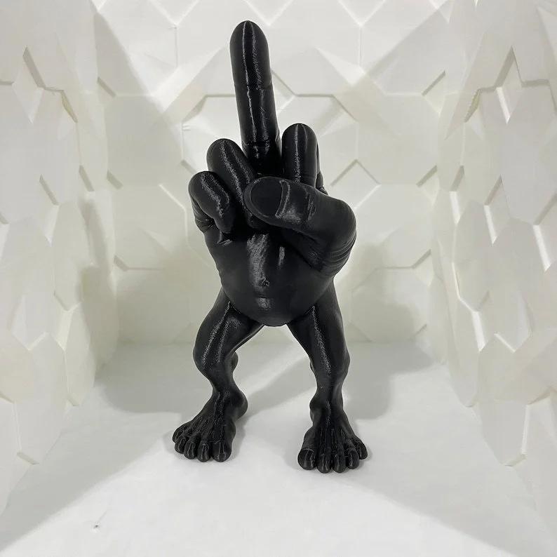 Middlefingerfigure with Legs Middle Finger Funny Desk Decorations 3D Printing Gift Home Plastic