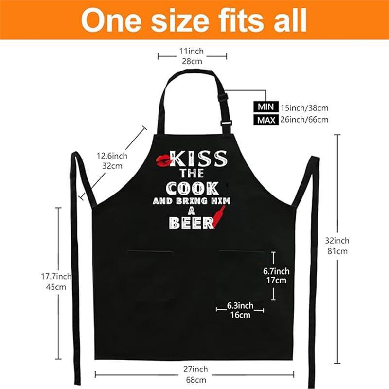 Cookout Apron No Bitchin In My Kitchen Grilling Baking Cooking Gift for Her Mom Funny Aprons Funny Food Apron Novelty Cooking Aprons for Men Black