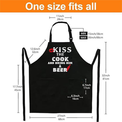 Cookout Apron No Bitchin In My Kitchen Grilling Baking Cooking Gift for Her Mom Funny Aprons Funny Food Apron Novelty Cooking Aprons for Men Black