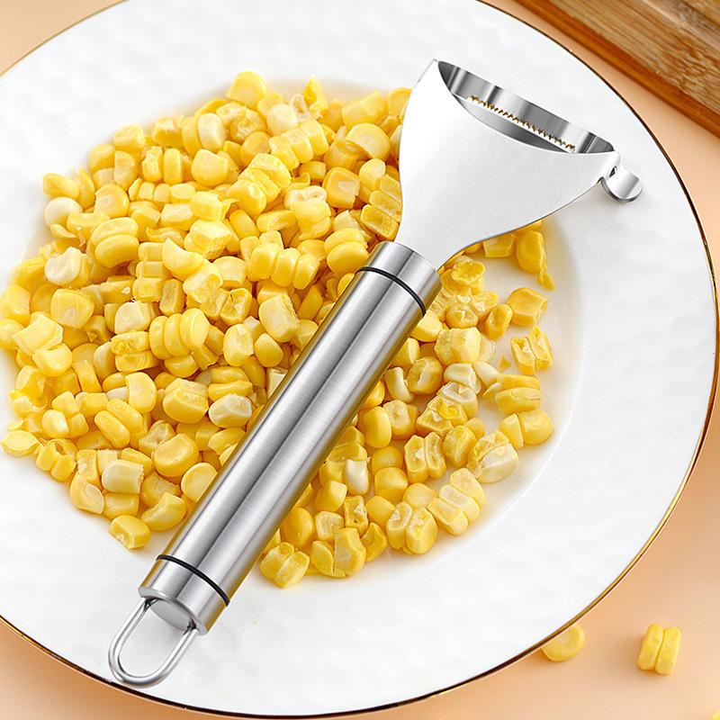 Stainless Steel Corn Threshing Device Marvelous Corn Husker Household Cutting Corn Corn Planer Kitchen Corn Detacher