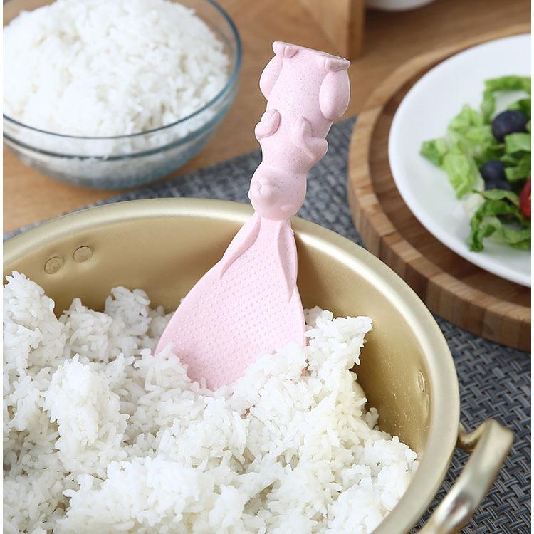 Vertical Rice Spoon Cute Rice Spoon Cartoon Rabbit Non-Stick Rice Spoon Kitchen Tableware Household Non-Stick Rice Sheng Rice Spoon Cutlery