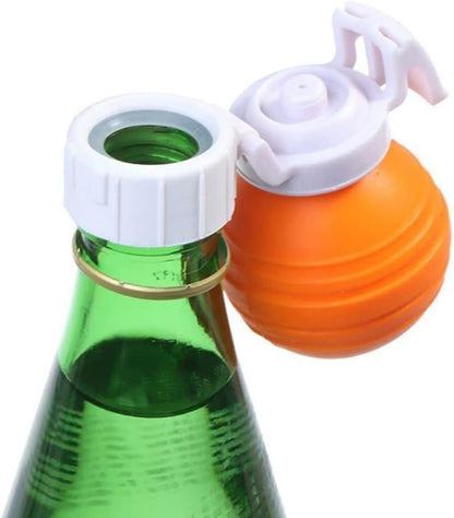 1Pc Black Soda Bottle Lid with Inflated Pump,Carbonated Drink Plastic Bottle Thread Cap for Retain Freshness Fits About 2 Liter,Easy Installation Beer Brewing Bottles and Bottling Kitchen and Dining