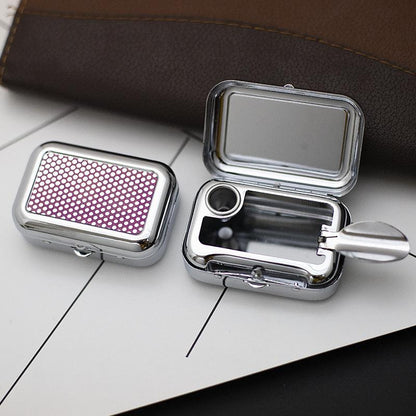 Creative Personalized Trend Mini Portable Pocket Ashtray Fashion Outdoor Travel Carry-on Cover Ashtray