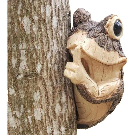 Keeping Quiet Frog Tree Peeker Garden Tree Sculptures Outdoor Tree Face Garden Tree Hugger Statues Indoor Outdoor Yard Decoration (Gery) christmas tree