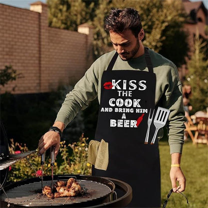 Cookout Apron No Bitchin In My Kitchen Grilling Baking Cooking Gift for Her Mom Funny Aprons Funny Food Apron Novelty Cooking Aprons for Men Black