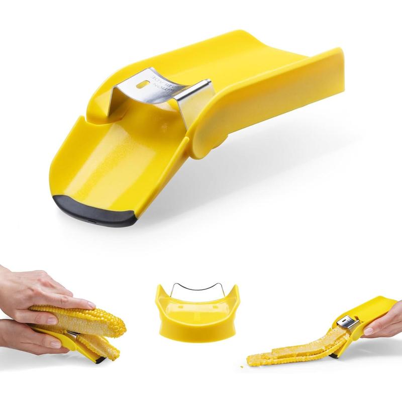 Dreamfarm Corpeel Easy, Speedy, Mess-Free Corn Peeler, Corn Stripper, Corn Separator - Yellow