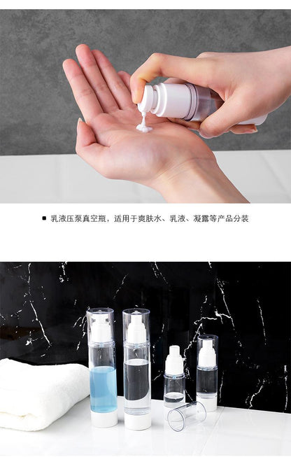 Vacuum travel separate bottling suit press type small spray bottle makeup water supplement spray bottle lotion empty bottle