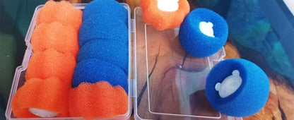 10 Pcs Box-Packed Pet Hair Remover for Laundry, Laundry Pet Hair Catcher, Washing Machine Hair Catcher, Washing Balls Dryer Balls for Clothing Dog Cat Pet Fur Remover(Orange+Blue)