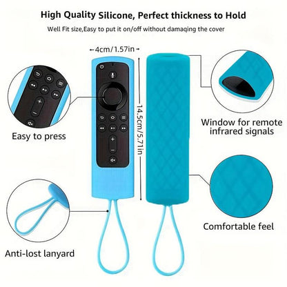 Glow in The Dark Silicone Remote Control Cover, 1 Count Luminous Remote Case with Lanyard, Dust Cover for Fire TV Stick 4K Lite Cube Controls