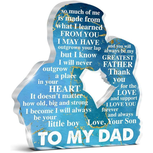 Gifts for Dad From Son, Thank You Gift for Dad Daddy Father Bonus Dad, Dad Birthday Father's Day Gift Ideas, Best Dad Acrylic Keepsake