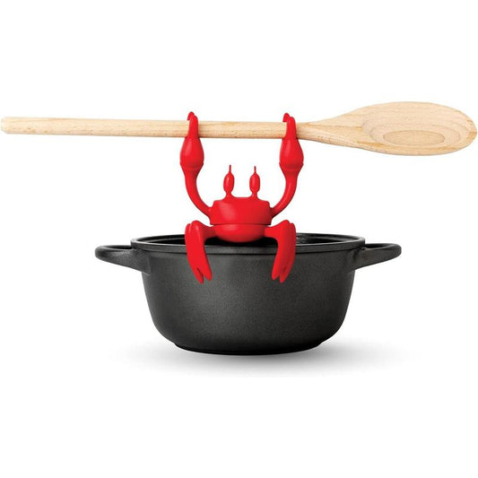 Red the Crab Silicone Utensil Rest - Kitchen Gifts, Silicone Spoon Rest for Stove Top - Heat-Resistant, Funny Kitchen Gifts Cutlery Tableware