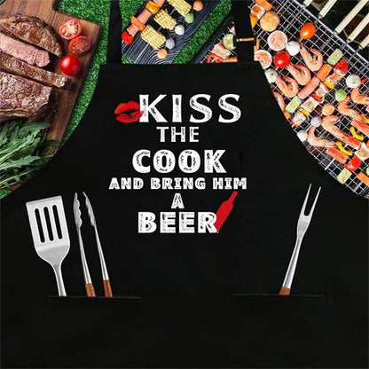 Cookout Apron No Bitchin In My Kitchen Grilling Baking Cooking Gift for Her Mom Funny Aprons Funny Food Apron Novelty Cooking Aprons for Men Black