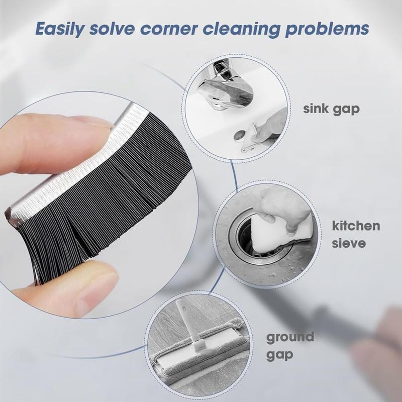 4 PCs Hard Bristle Crevice Cleaning Brush, Small Cleaning Brushes, Grout Cleaner Brush, Toilet Brush, Scrub Brush for Shower Tile, Skinny Gap Cleaning Tools for Household Use, Bathroom, Kitchen