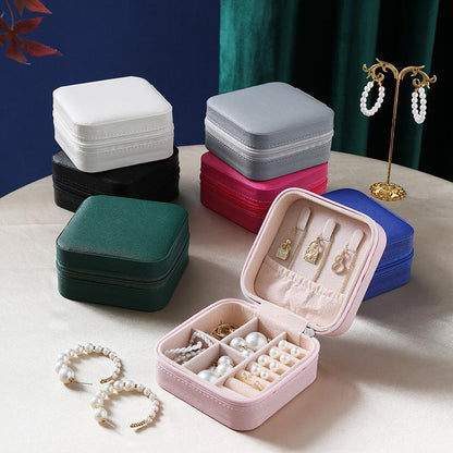 Jewelry Box Children Can Use Multifunctional Portable Flip Flannel Jewelry Earrings Ear Studs Accessories Storage Box