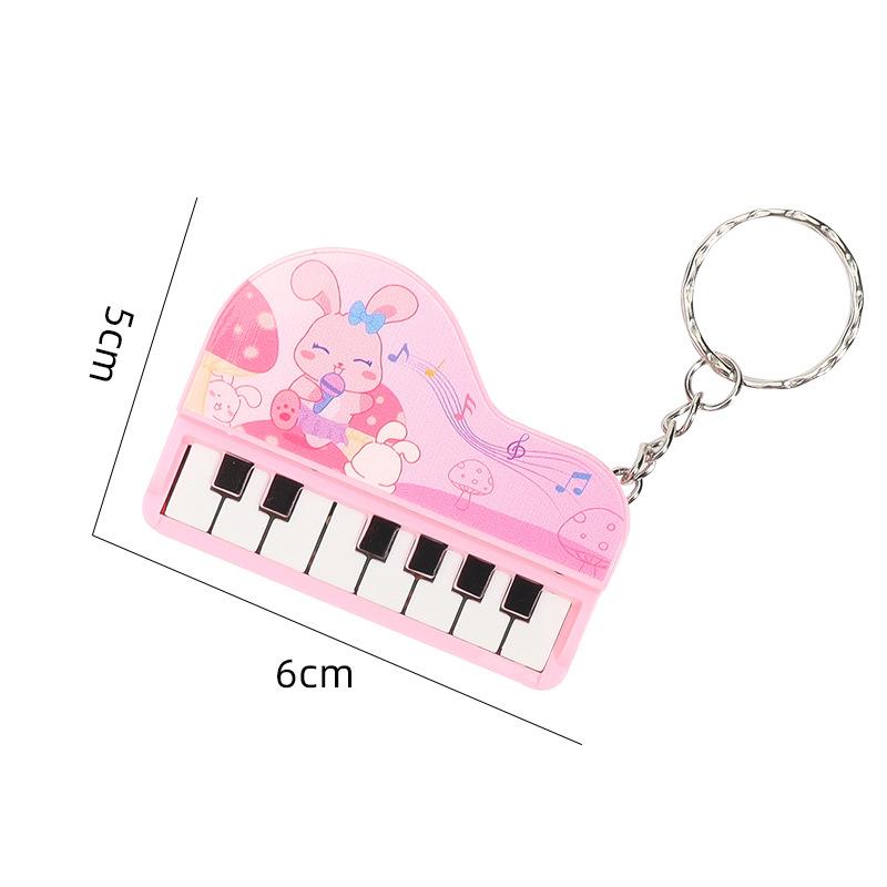 Creative Cartoon Vertical Mini Piano Keychain Can Play Fun Pronunciation Toys Children Handbag Pendant